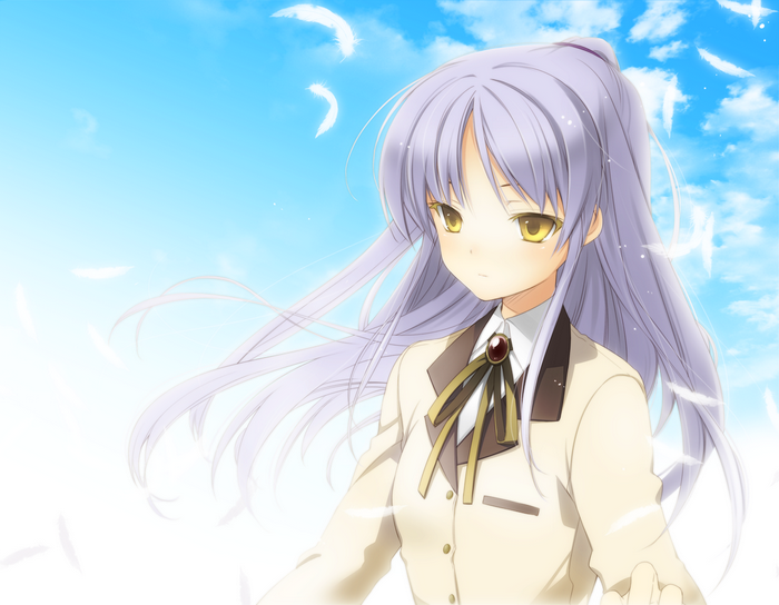 Kanade Tachibana from Angel Beats! with Feathers