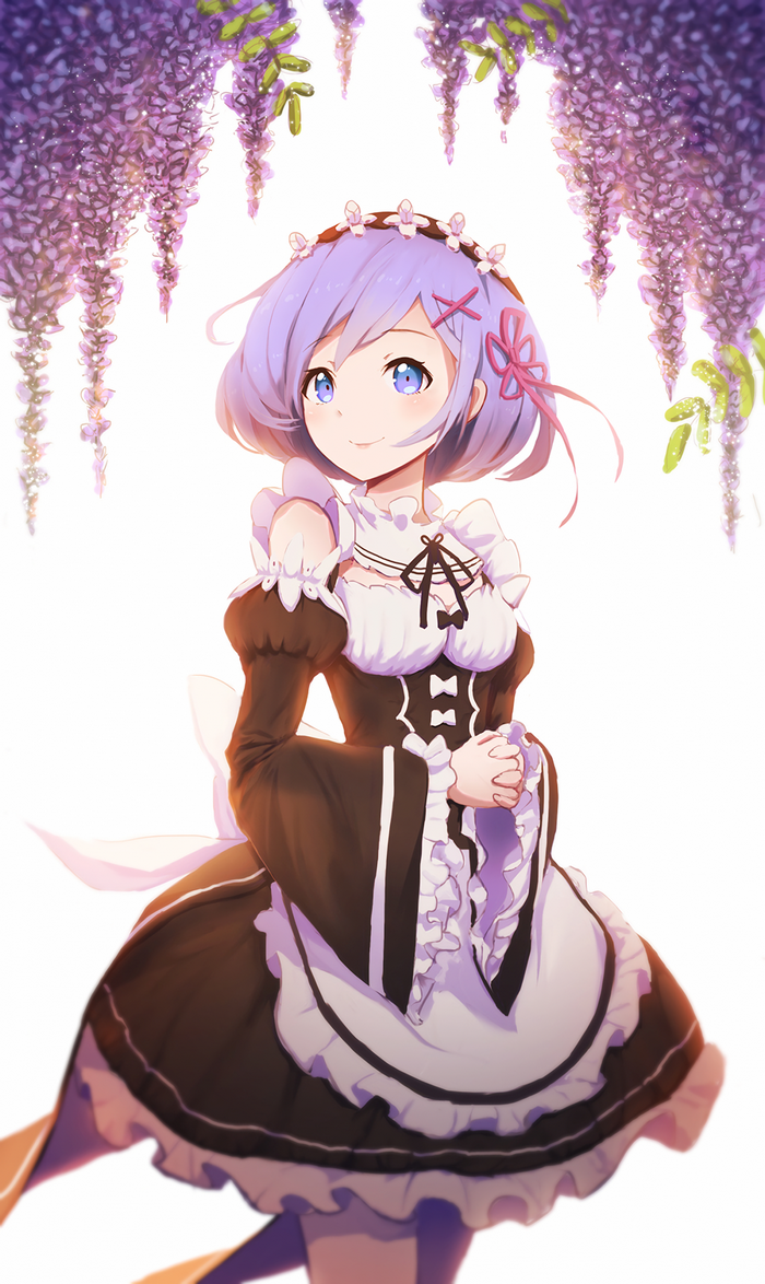 Rem from Re:Zero Maid with Wisteria