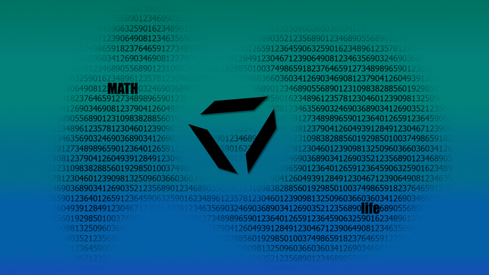 Mathematics and Life text with geometric logo