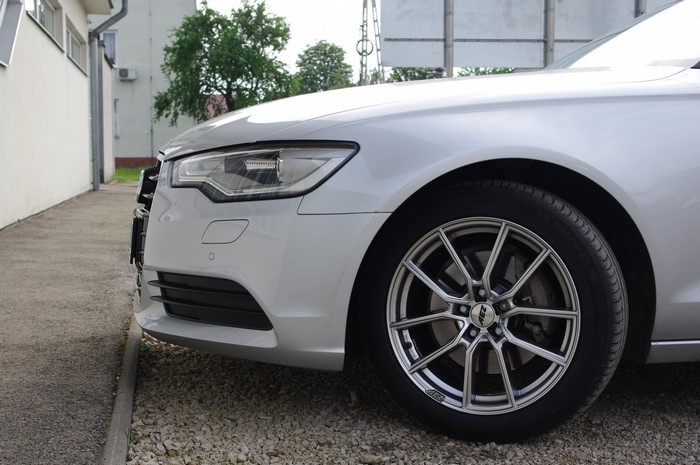 Silver Audi A6 Sedan Front Wheel
