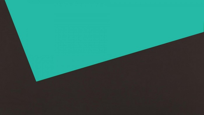 Abstract geometric shapes in teal and dark gray