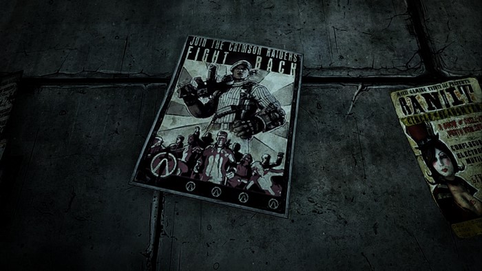 Poster for Crimson Raiders and Bandit event in Borderlands 2