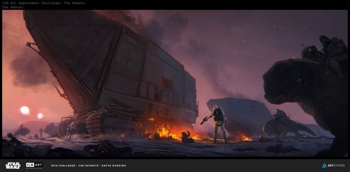 Stormtroopers in Star Wars Ambush Scene