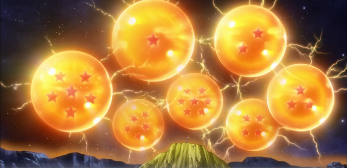 Seven Super Dragon Balls in the Sky