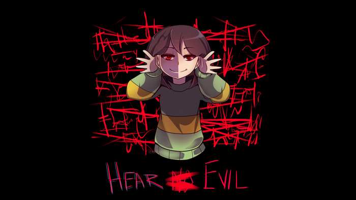 This might be the scariest Chara artwork I've ever seen O_O (art by  ichimoral) : r/Undertale