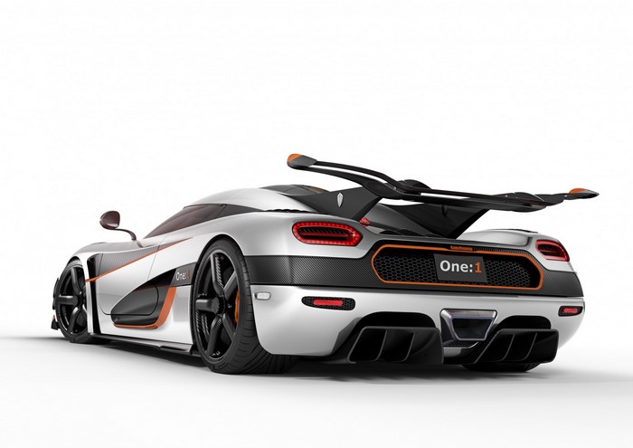 Koenigsegg One:1 supercar rear view
