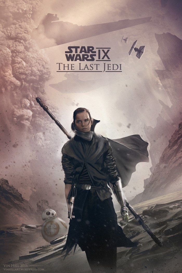 Rey from Star Wars The Last Jedi Poster