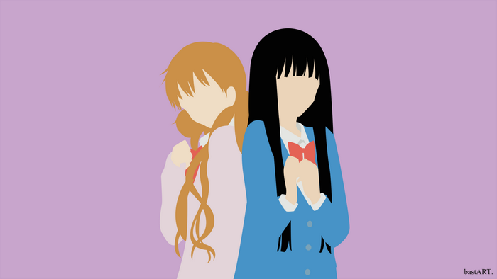 Kuronuma Sawako and Ume Kurumizawa from Kimi ni Todoke