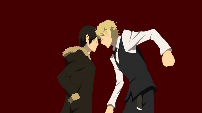 Heiwajima Shizuo and Orihara Izaya from Durarara