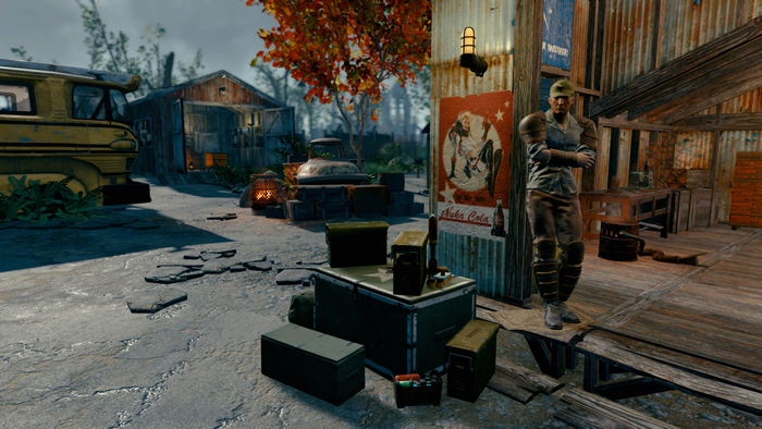 Fallout 4 screenshot of a post-apocalyptic settlement
