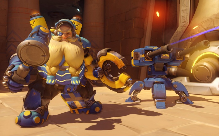 Torbjörn from Overwatch with his turret