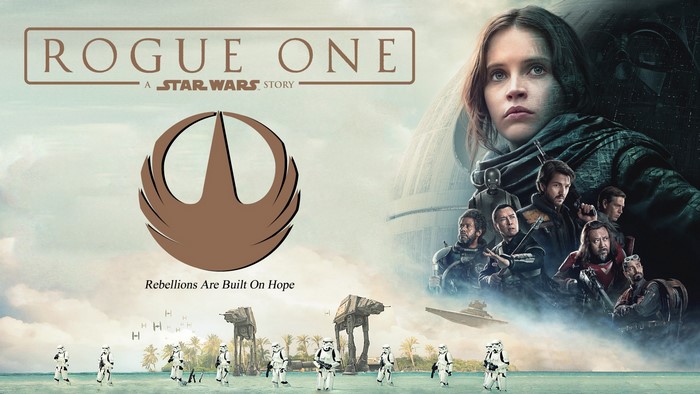 Rogue One A Star Wars Story Poster with Characters and Stormtroopers