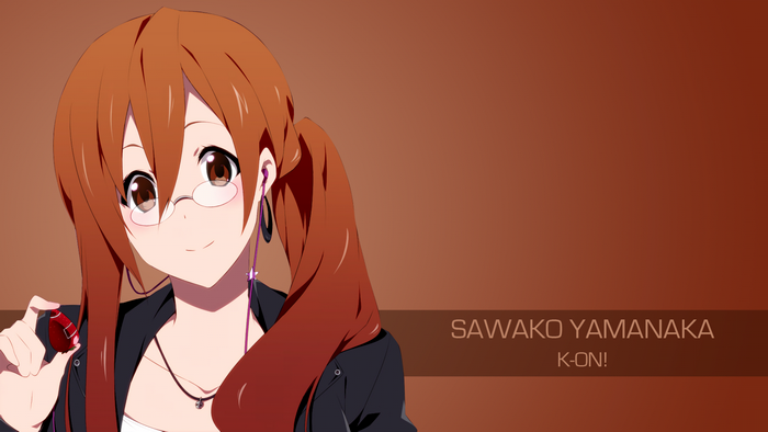 Sawako Yamanaka from K-ON! holding a red object