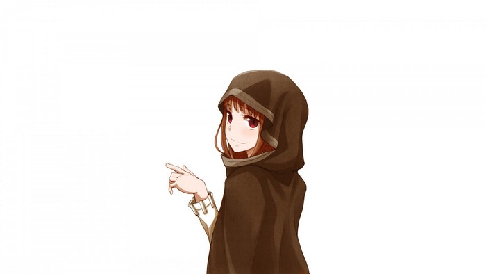 Holo from Spice and Wolf pointing