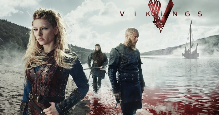 Vikings Season 5 Poster with Katheryn Winnick and Travis Fimmel