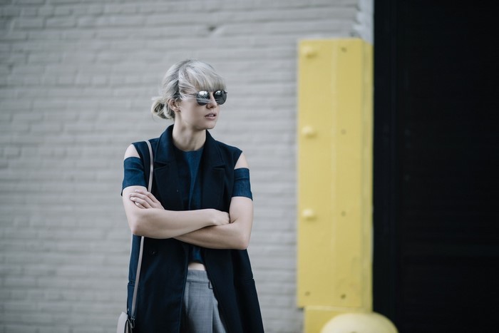 Lisa Dengler posing for a fashion photoshoot