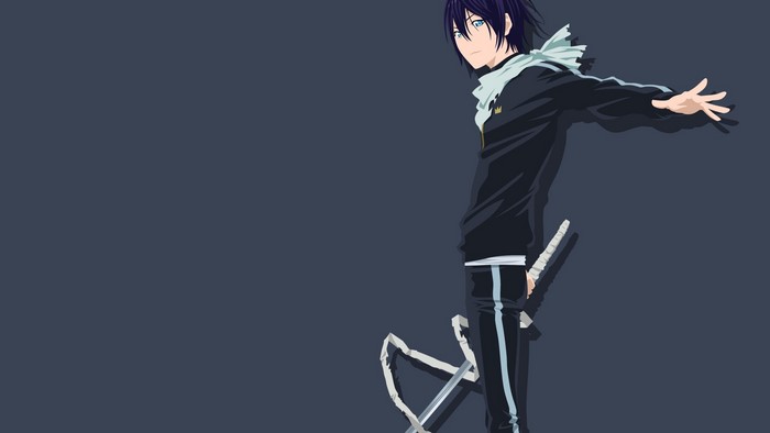 Yato from Noragami with a sword