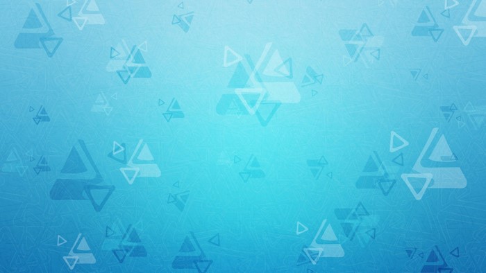 Abstract blue background with geometric triangles