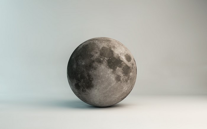 The Moon on a simple background