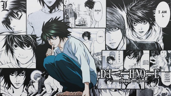L from Death Note collage