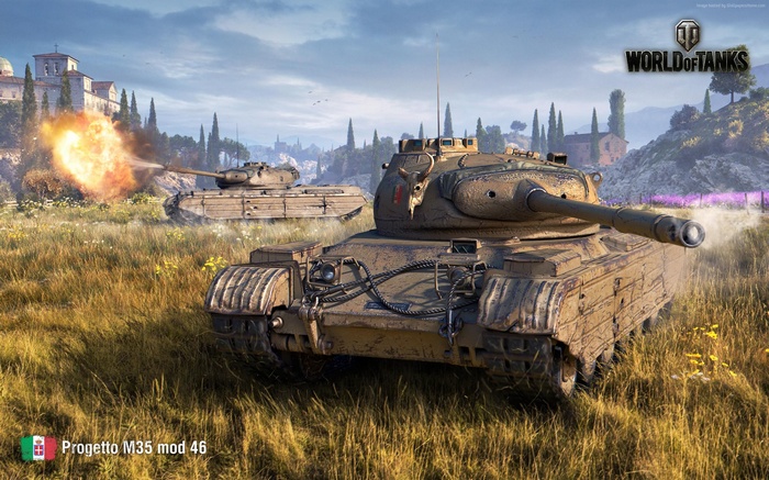 4K World of Tanks Italian Progetto M35 mod 46