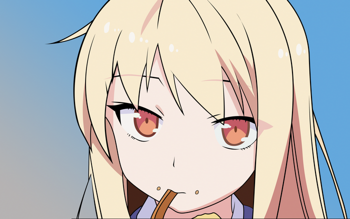 Shiina Mashiro from Sakurasou no Pet na Kanojo eating