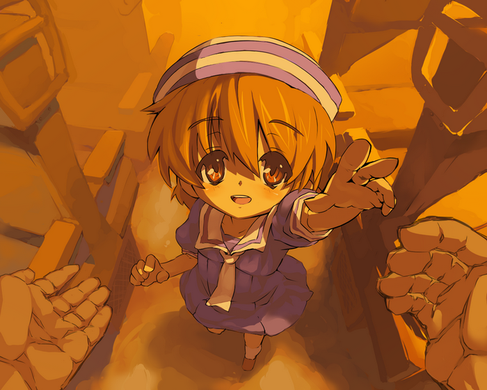 Ushio Okazaki from Clannad reaching out