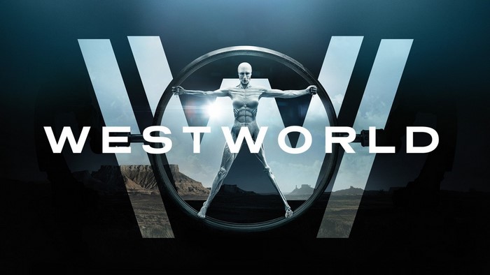 Westworld logo with android figure