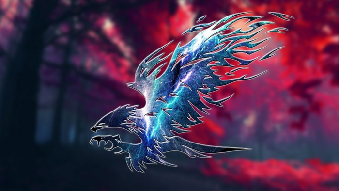 Tribal lightning eagle illustration