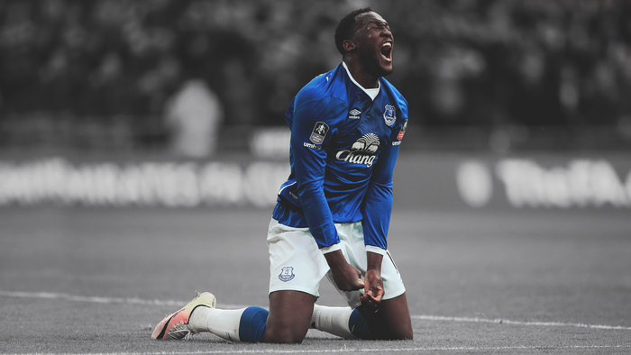 Romelu Lukaku of Everton FC on the field