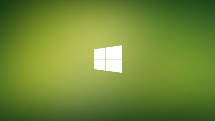 Microsoft Windows logo on a green and yellow gradient