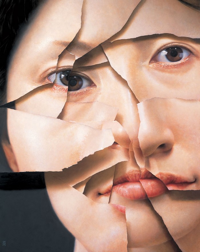 Fragmented Portrait of a Woman's Face