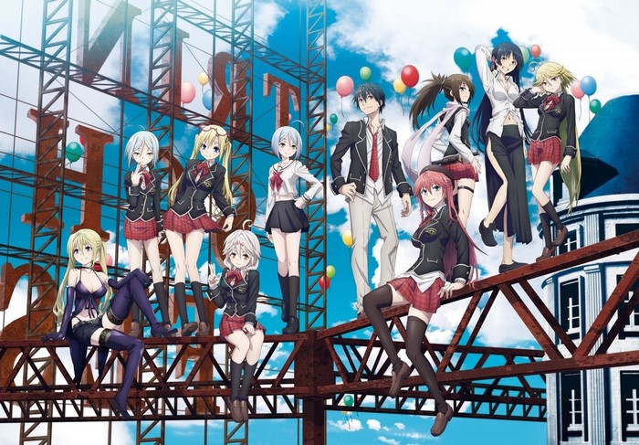 Trinity Seven characters on a bridge