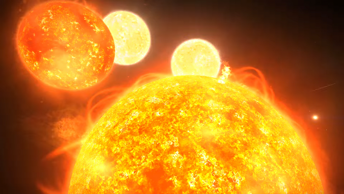 Multiple suns in space, Elite Dangerous