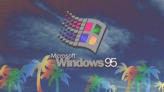 Microsoft Windows 95 Vaporwave Illustration