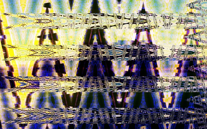 Abstract glitch art with geometric patterns