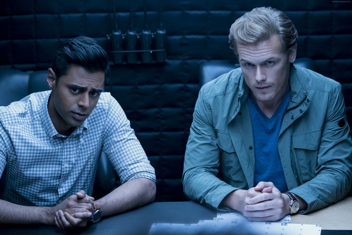 Hasan Minhaj and Sam Heughan from The Spy Who Dumped Me 4K