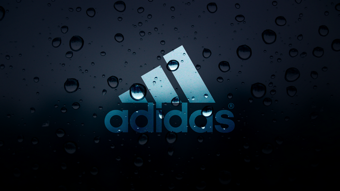 Adidas logo with water drops illustration
