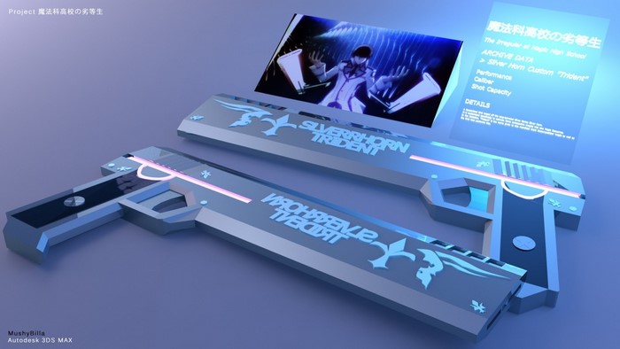 Shiba Tatsuya's Silver Horn Custom Trident from Mahouka Koukou no Rettousei