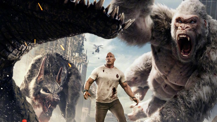 Rampage 4K: Dwayne Johnson faces giant monsters