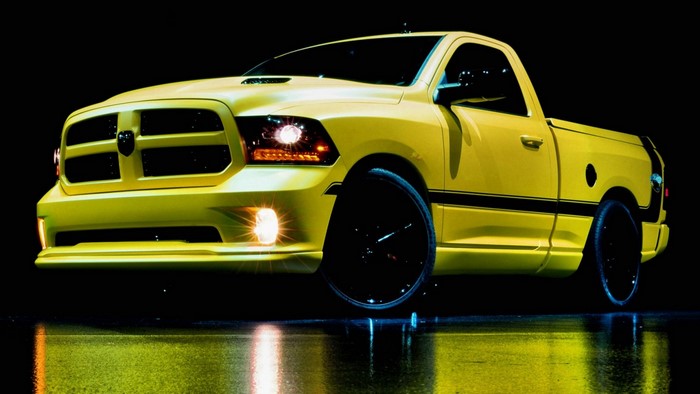 Yellow Dodge Ram Rumble Bee Concept pickup truck