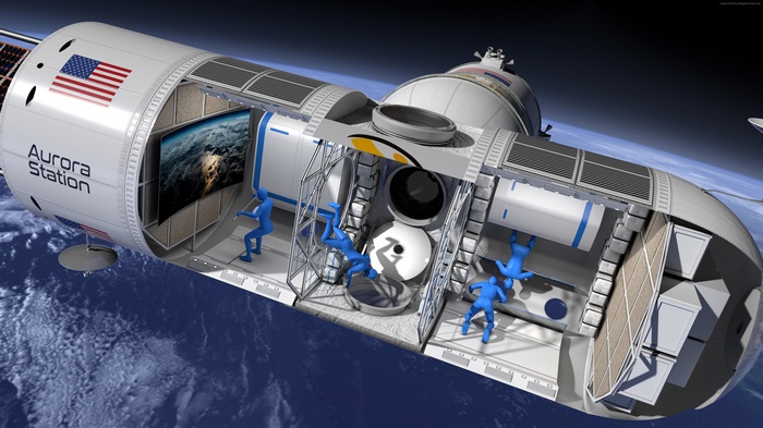 Aurora Station in Space Tourism 4K