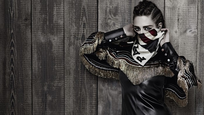 Woman in western-style jacket and bandana