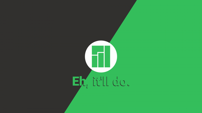 Manjaro Linux logo with text "Eh, it'll do."