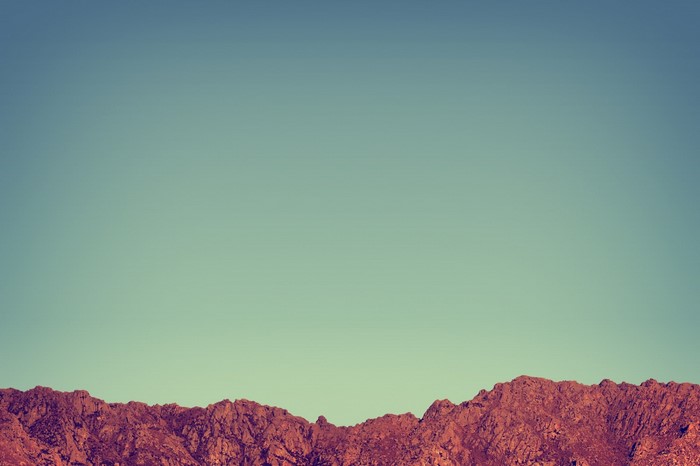 Mountain range against a clear sky