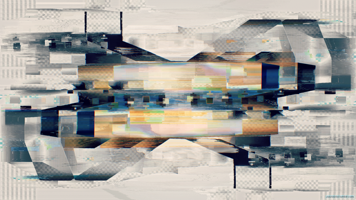 Abstract Glitch Art Architecture Design