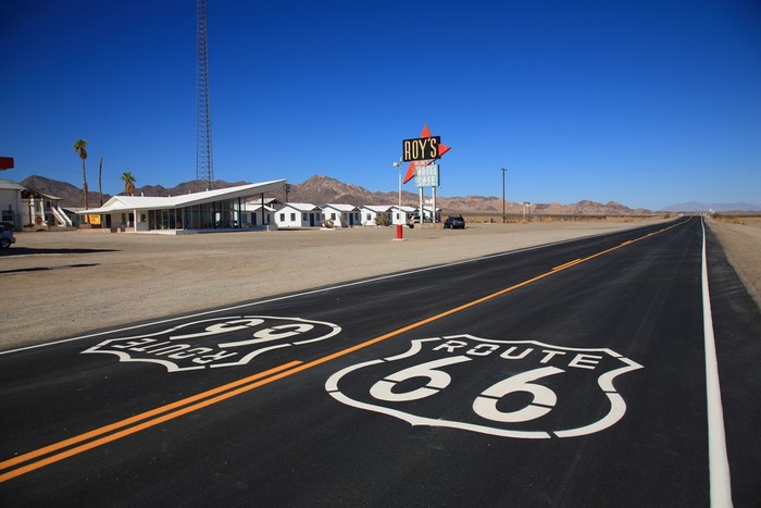 Roy's Motel and Cafe on Route 66 in the Desert
