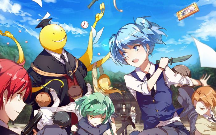 Ansatsu Kyoushitsu Group Action Scene