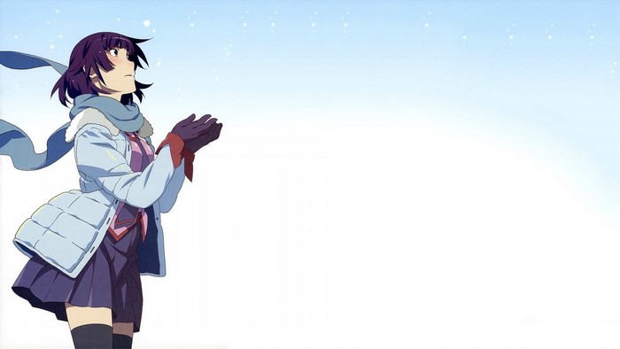 Senjougahara Hitagi from Monogatari Series in snow