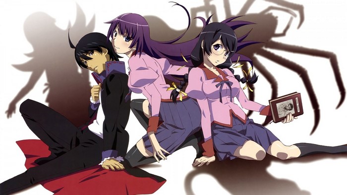 Araragi Koyomi, Hanekawa Tsubasa, Senjougahara Hitagi from Monogatari Series